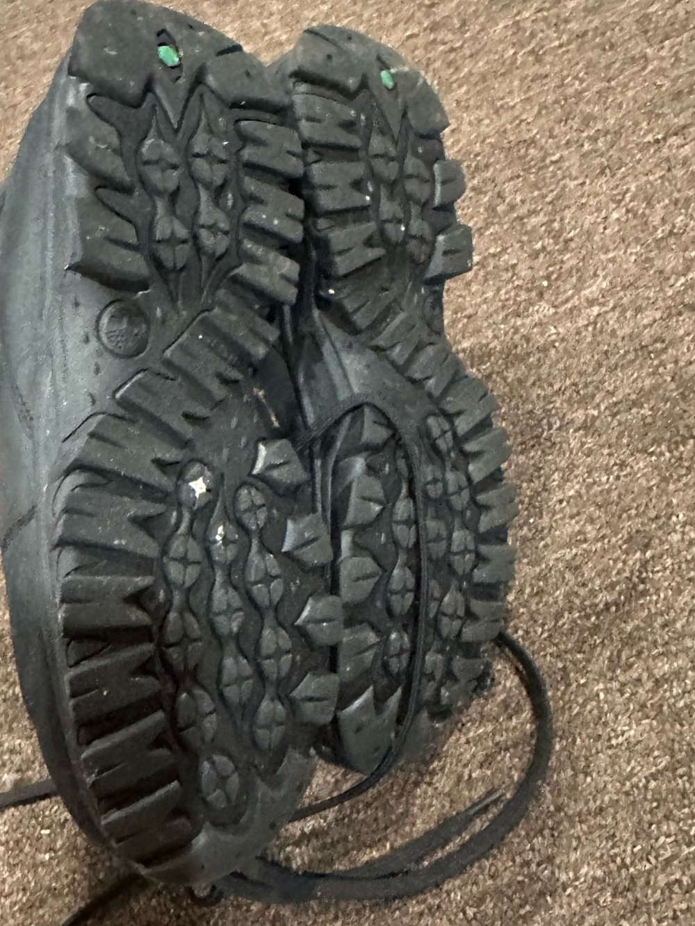 EUC! Men's Timberland Black Leather Hiking Shoes Boots Sz 7 - Picture 7 of 8